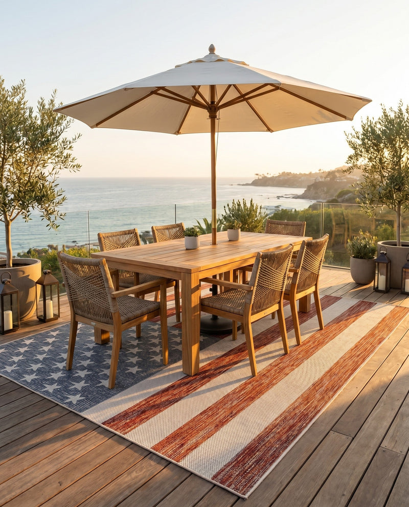 Urban Oasis Rugs Collection Area Rug -  Boardwalk Rectangle Red  lifestyle 8