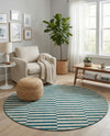 Soho Elegance Collection Area Rug -  Hudson (Turquoise) Round Turquoise  lifestyle 30