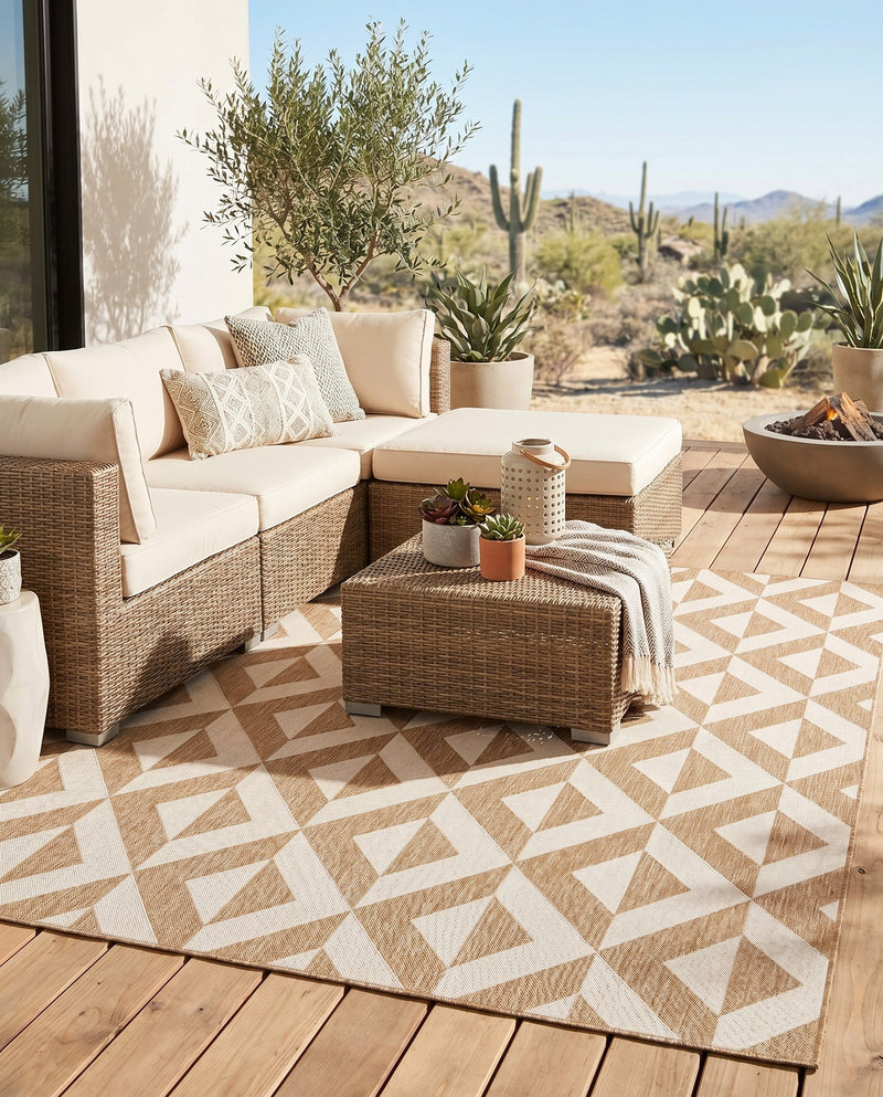 Urban Oasis Rugs Collection Area Rug -  Highrise (Beige) Square Beige  lifestyle 51