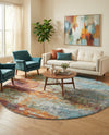 Arcadia Rugs Collection Area Rug -  Avalon Round Multi  lifestyle 67