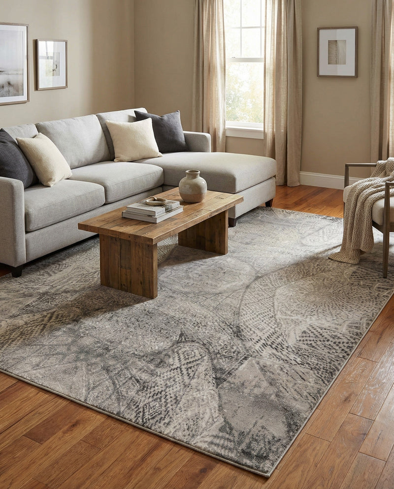 Riviera Elegance Collection Area Rug -  Nice Rectangle Dark Gray  lifestyle 50