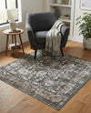 Cascade Range Collection Area Rug -  Shasta (Gray) Square Gray  lifestyle 38