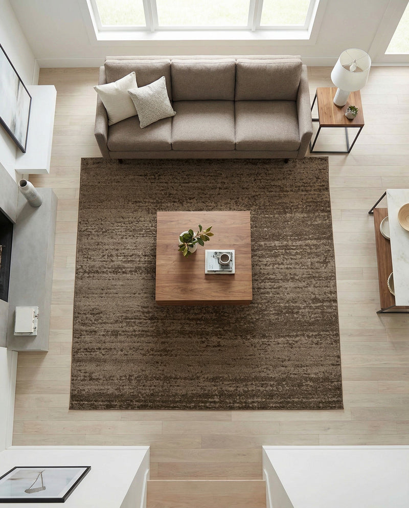 Studio Haven Collection Area Rug -  Gallery (Brown) Square Brown  lifestyle 74