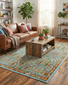 Caribbean Cove Collection Area Rug -  Tobago Rectangle Aqua  lifestyle 72