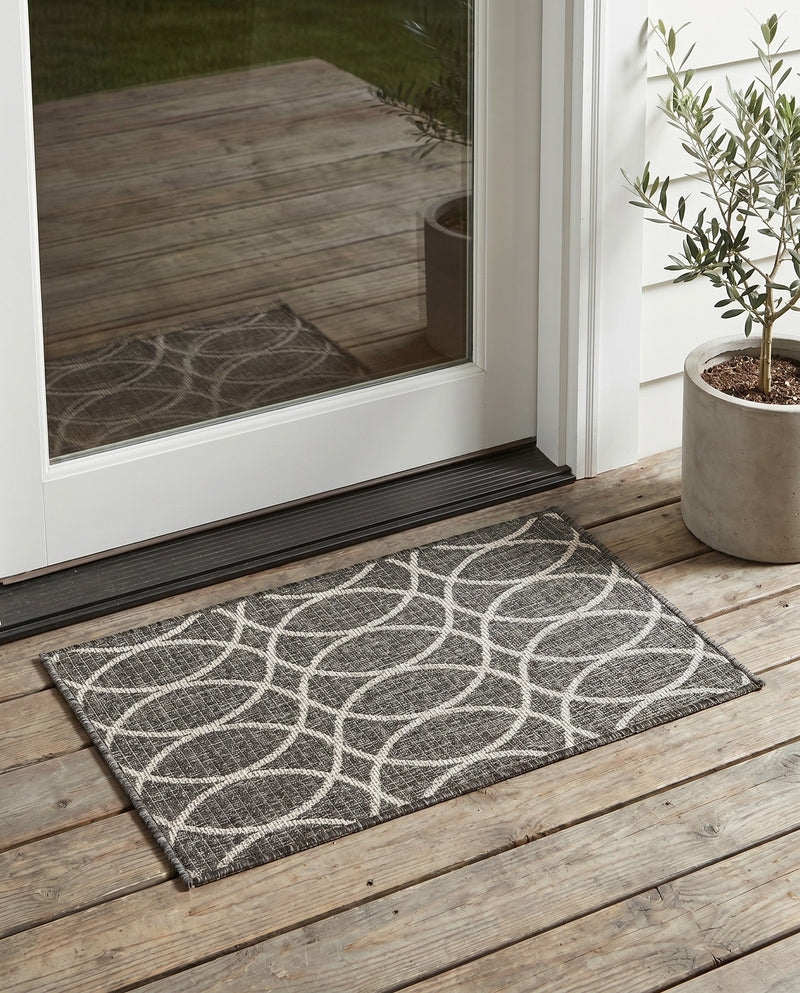 Savannah Pergola Collection Area Rug -  Pavilion (Charcoal) Rectangle Charcoal  lifestyle 14