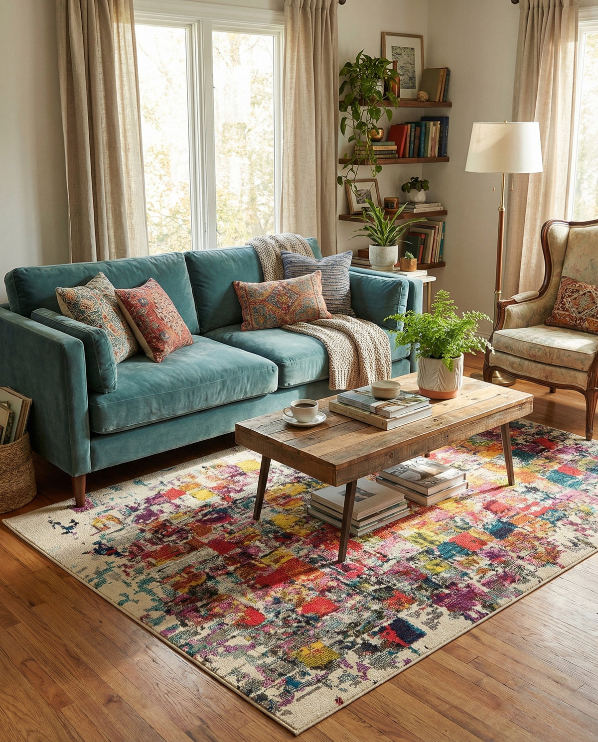 Marrakesh Elegance Collection Area Rug -  Azilal Rectangle Multi  lifestyle 19