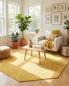 Trellis Mosaic Collection Area Rug - Arborville (Yellow) Octagon Yellow  lifestyle 61