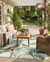 Seaside Blooms Collection Area Rug -  Tropic Rectangle Multi  lifestyle 22