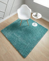 Cozy Comfort Shag Collection Area Rug - Haven (Turquoise) Square Turquoise  lifestyle 33