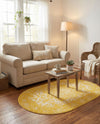 Georgetown Rugs Collection Area Rug - Dupont (Yellow) Oval Yellow  lifestyle 59