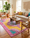 Heritage Elegance Collection Area Rug -  Winterthur (Yellow) Rectangle Yellow  lifestyle 12
