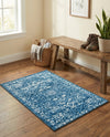Charleston Elegance Collection Area Rug - Harborview Rectangle Blue  lifestyle 59