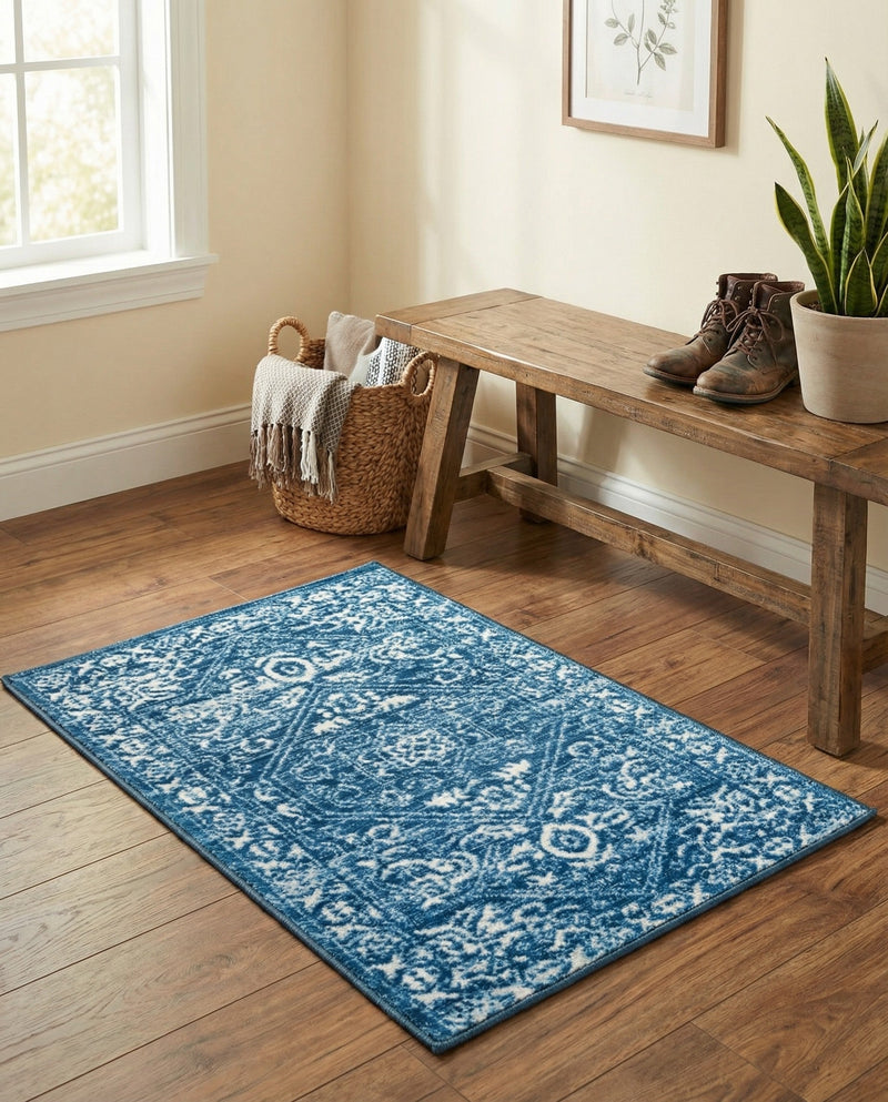 Charleston Elegance Collection Area Rug - Harborview Rectangle Blue  lifestyle 59