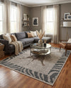 Savannah Sojourn Collection Area Rug -  Masai Rectangle Gray and Ivory  lifestyle 16