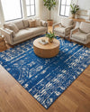 Brighton Stripes Collection Area Rug - Sussex (Navy Blue) Square Navy Blue  lifestyle 45