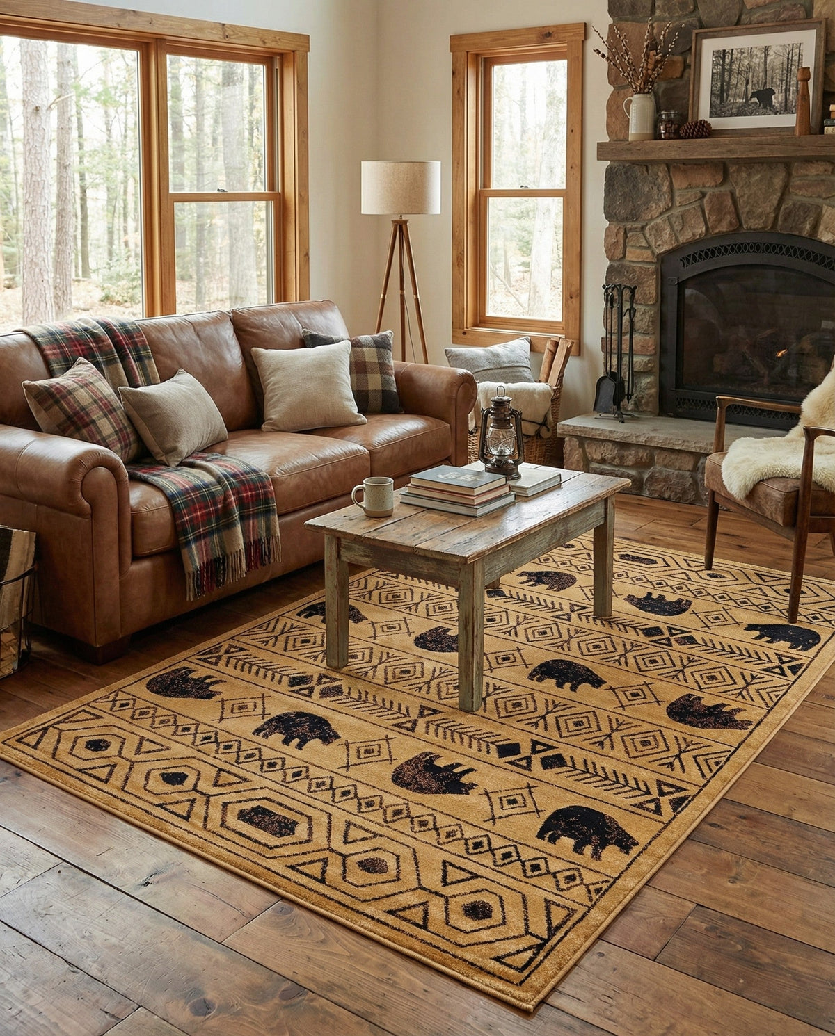 Frontier Trails Collection Area Rug -  Sedona Rectangle Cedar  lifestyle 14