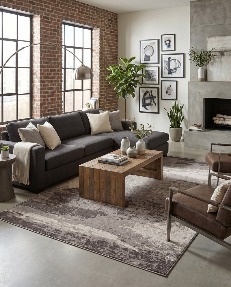 Copenhagen Edge Collection Area Rug - Nyhavn Rectangle Black  lifestyle 76