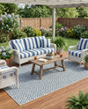 Urban Oasis Rugs Collection Area Rug -  Rooftop (Blue) Rectangle Blue  lifestyle 7