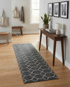 Trellis Mosaic Collection Area Rug - Arborville (Dark Gray) Runner Dark Gray  lifestyle 63