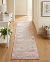 Dover Terrace Collection Area Rug -  Lagoon (Pink) Runner Pink  lifestyle 52