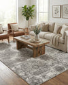 Riviera Elegance Collection Area Rug -  Monaco (Gray) Rectangle Gray  lifestyle 6