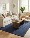 Woven Seaside Jute Collection Area Rug - Savannah (Navy Blue) Rectangle Navy Blue  lifestyle 11