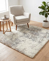 Cozy Haven Shag Collection Area Rug -  Tranquility (Khaki) Square Khaki  lifestyle 48