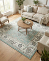 Adriana Terrace Collection Area Rug -  Positano (Aqua) Square Aqua  lifestyle 49
