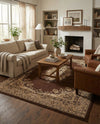 Tabriz Tapestry Collection Area Rug - Azerbaijan (Brown) Rectangle Brown  lifestyle 4