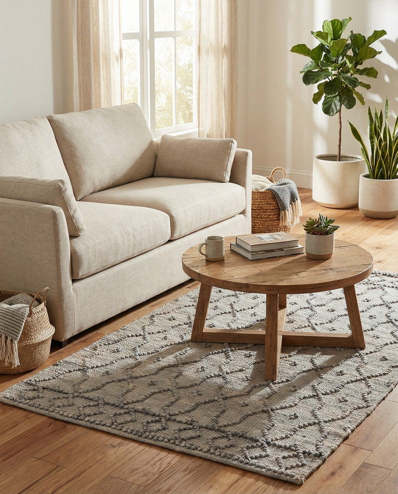 Savannah Weave Collection Area Rug - Serengeti Rectangle Gray  lifestyle 60