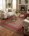 Persian Elegance Collection Area Rug -  Bushehr Rectangle Light Blue  lifestyle 20