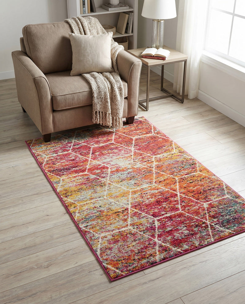Trellis Mosaic Collection Area Rug - Arborville (Multi) Rectangle Multi  lifestyle 19