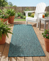 Seaside Serenity Collection Area Rug - Veranda (Teal) Runner Teal  lifestyle 34