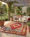 Patio Heritage Collection Area Rug -  Arbor Rectangle Red Green Blue  lifestyle 16