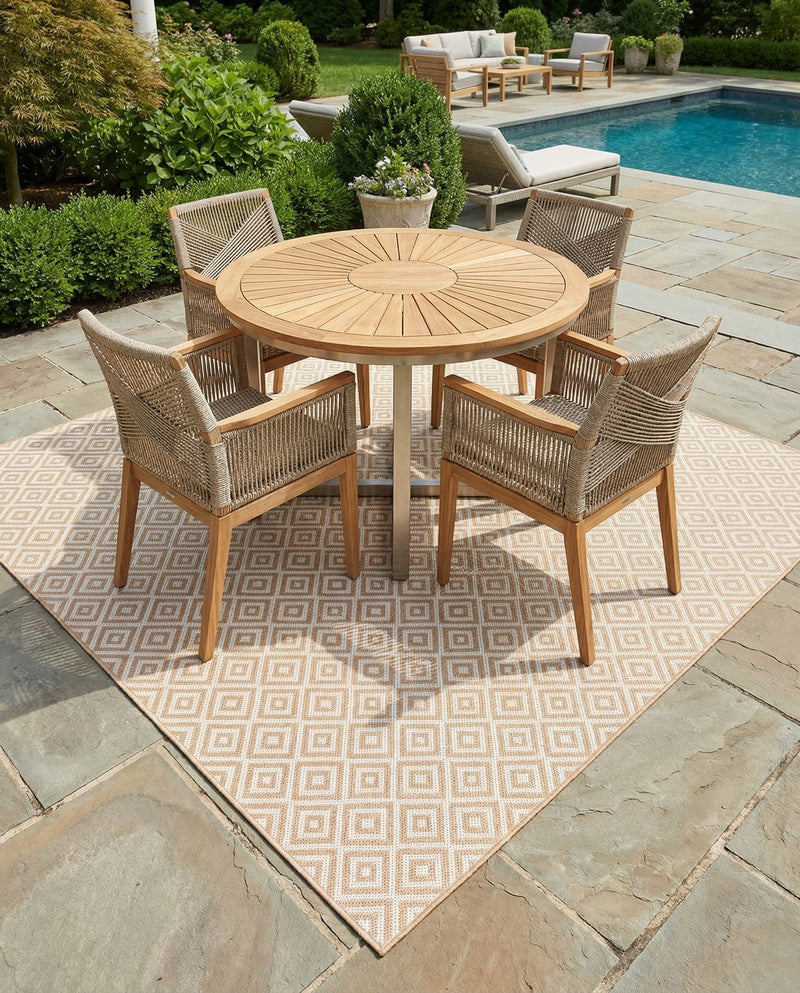 Urban Oasis Rugs Collection Area Rug -  Rooftop (Beige) Square Beige  lifestyle 43