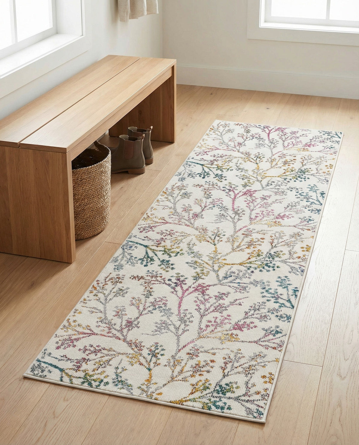 Meadow Breeze Collection Area Rug -  Sunbeam Runner Ivory  lifestyle 70