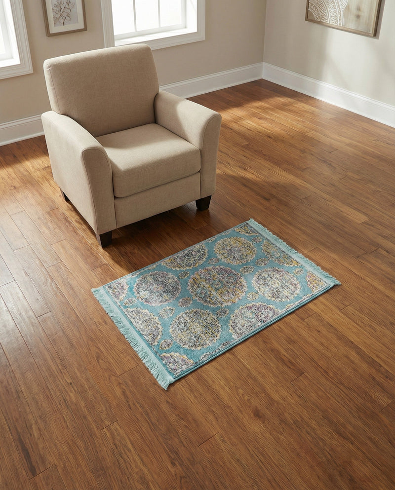 Arcadia Rugs Collection Area Rug -  Atlantis (Blue) Rectangle Blue  lifestyle 22