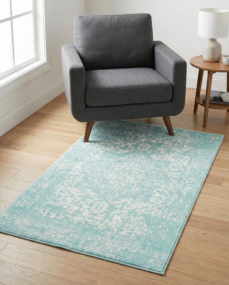 Georgetown Rugs Collection Area Rug - Dupont (Aqua) Rectangle Aqua  lifestyle 14