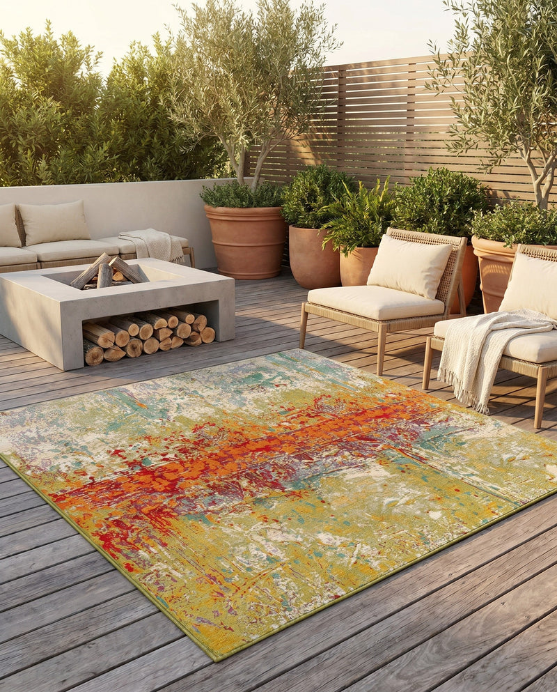 Urban Terrace Collection Area Rug -  Terrace Square Multi  lifestyle 34
