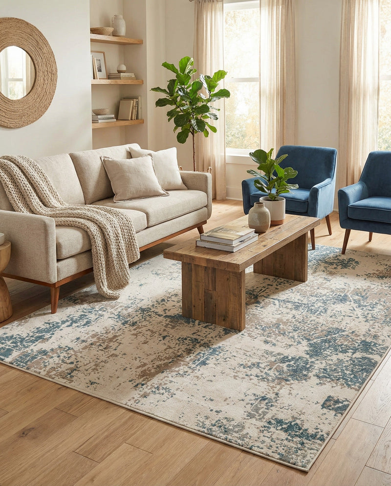 Gobi Sands Collection Area Rug -  Shapotou Rectangle Beige  lifestyle 14