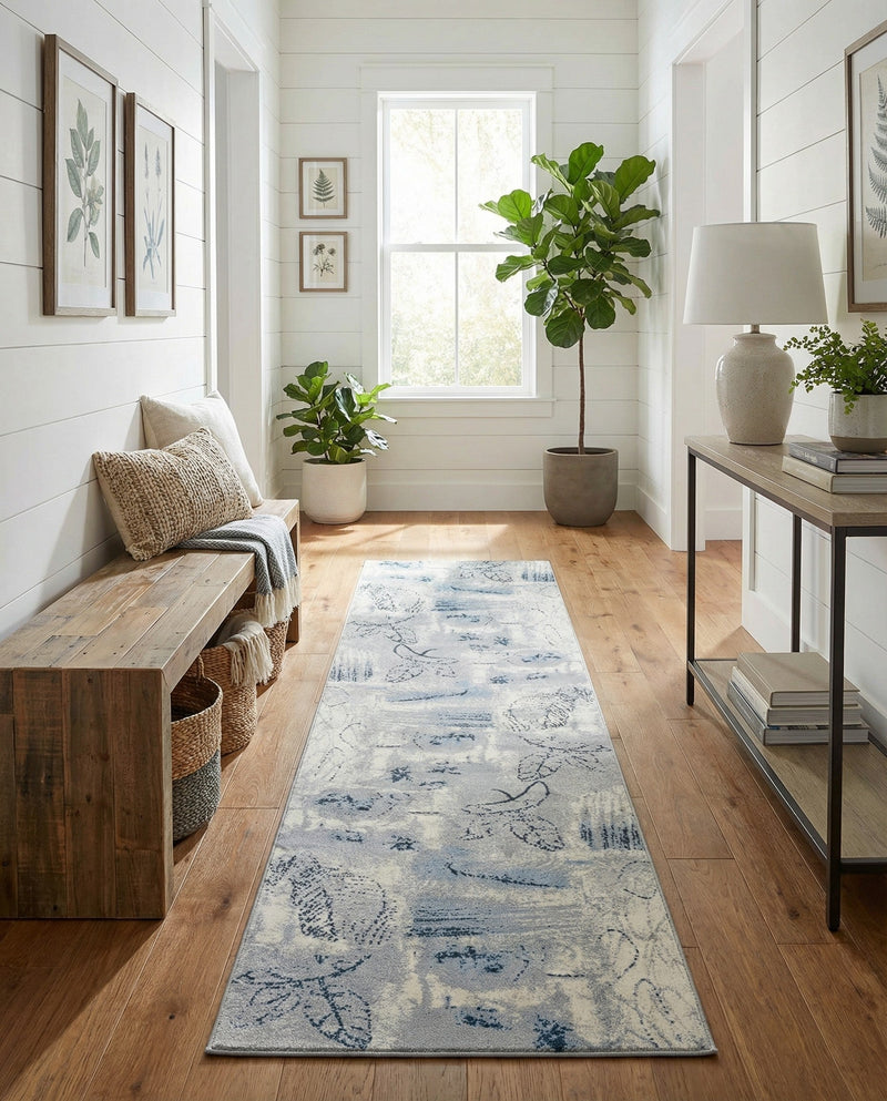 Aegean Elegance Washables Collection Area Rug -  Paros Runner Ivory Gray  lifestyle 65