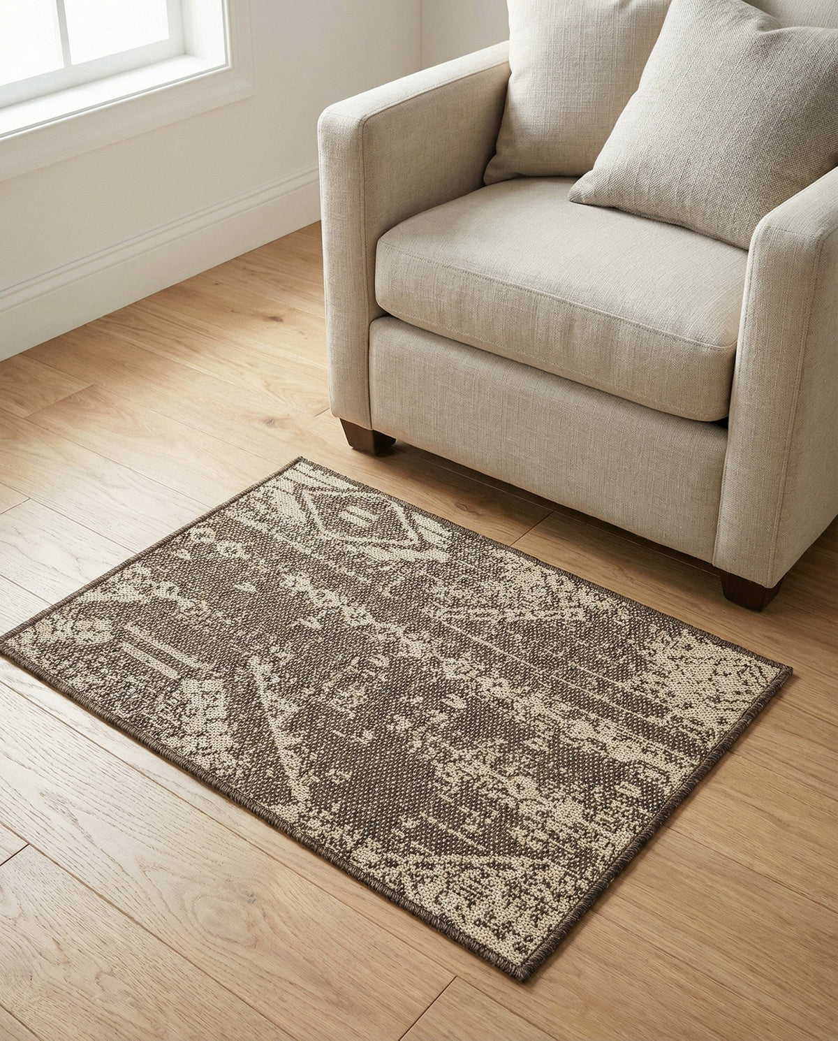 Sahara Sands Collection Area Rug -  Berenice Rectangle Natural and Brown  lifestyle 13