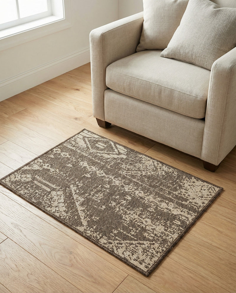 Sahara Sands Collection Area Rug -  Berenice Rectangle Natural and Brown  lifestyle 13