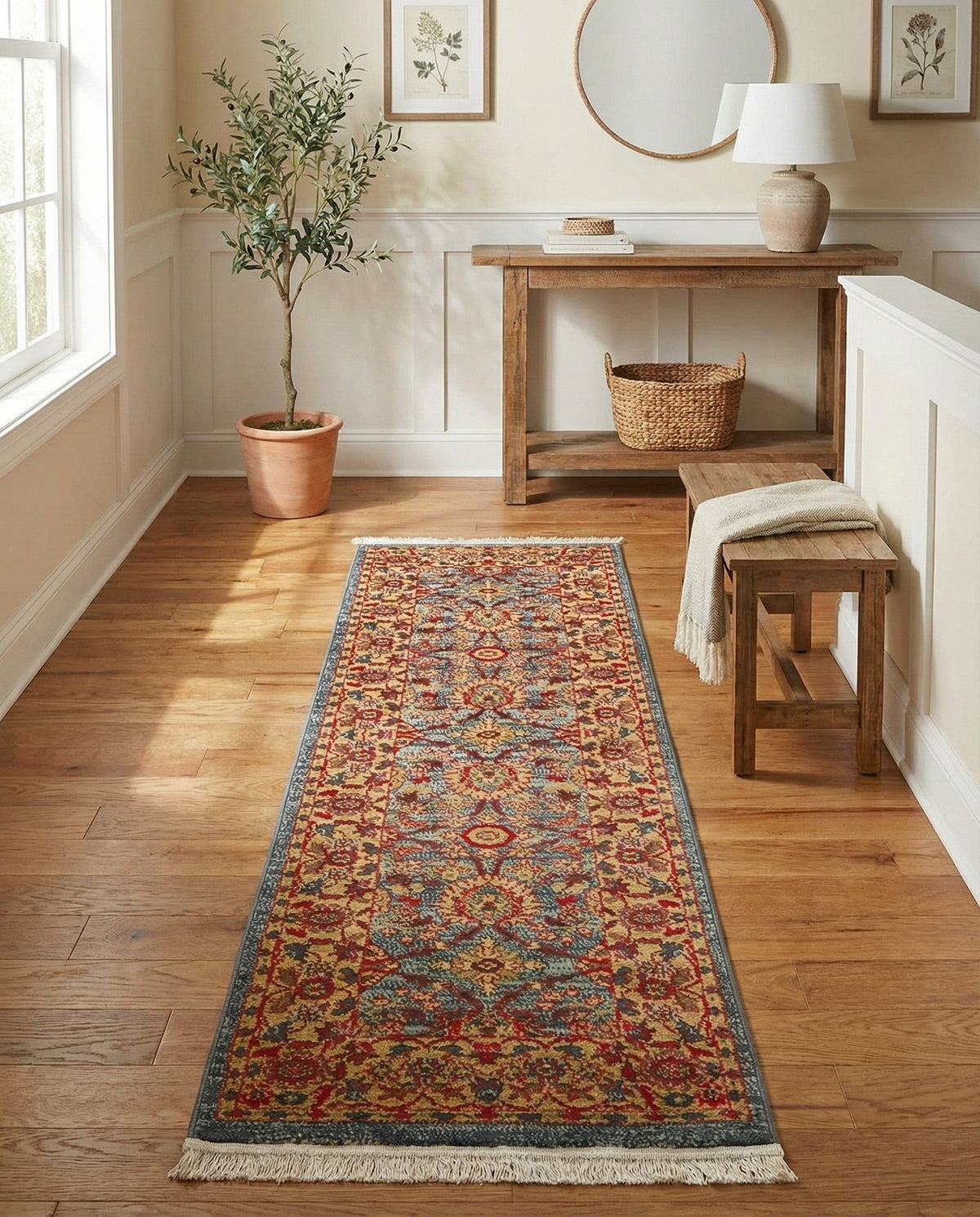 Chelsea Elegance Collection Area Rug -  Osterley Runner Blue  lifestyle 149