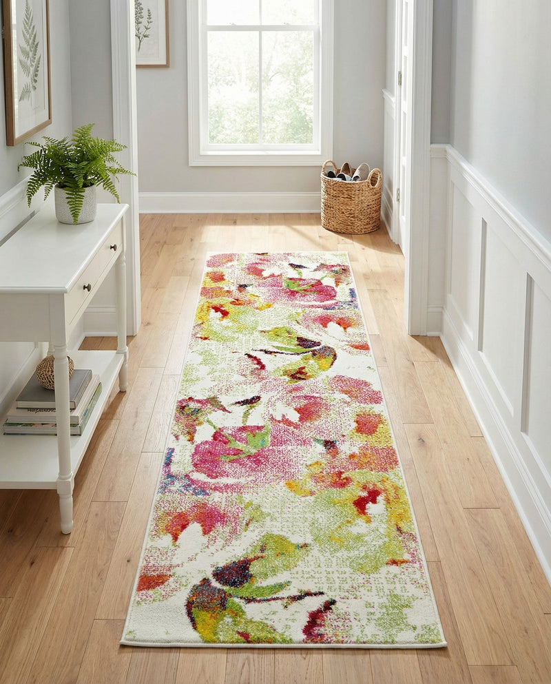 Venetian Elegance Collection Area Rug -  Marghera Runner Ivory  lifestyle 71