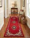 Tabriz Tapestry Collection Area Rug - Azerbaijan (Red) Runner Red  lifestyle 41