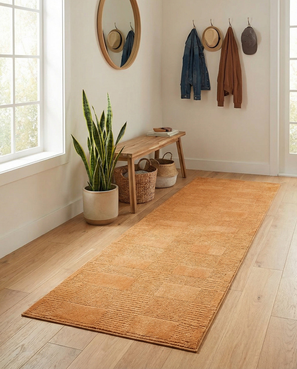 Haven Tapestry Collection Area Rug -  SereneCove Runner Goldenrod Glow  lifestyle 105