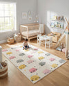 Wonder Tykes Collection Area Rug -  Dazzle Rectangle Ivory  lifestyle 7