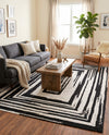 Woven Udaipur Collection Area Rug - Jaipur Rectangle Black and White  lifestyle 13