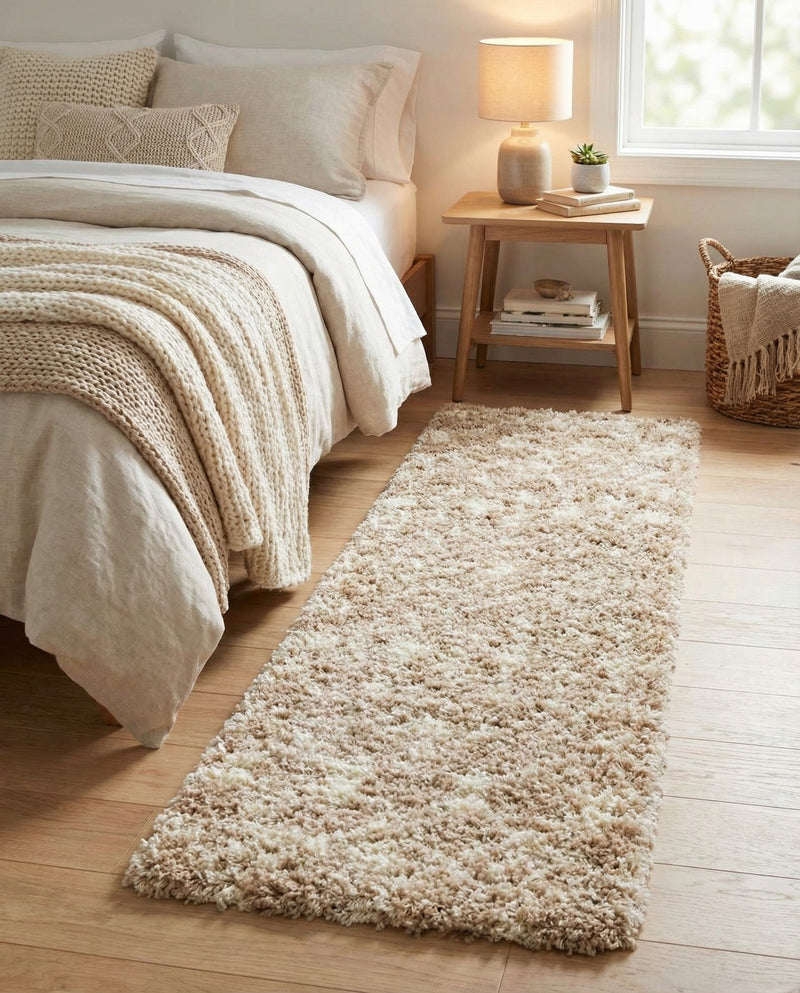 Berber Lattice Shag Collection Area Rug - Atlas (Light Brown) Runner Light Brown  lifestyle 41